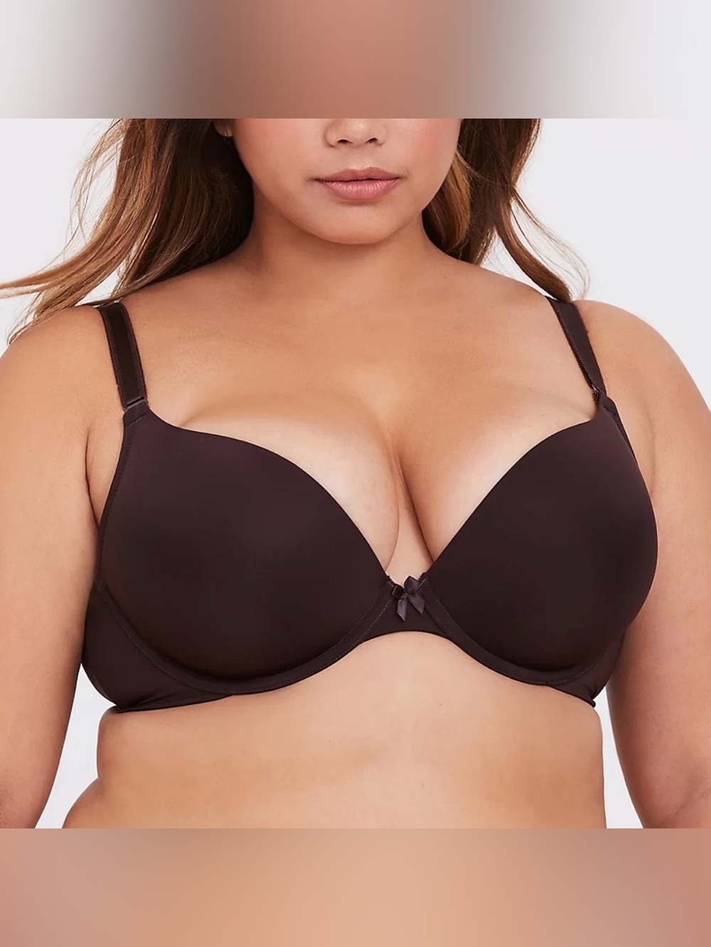 Torrid Curve Raisin Brown Plunge Bra